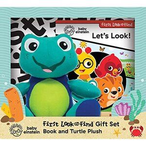 Baby Einstein First Look and Find Neptune Turtle - Book Box and Plush Set (Board